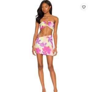 COACHELLA For Love and Lemons x REVOLVE Monique Set in Pink floral